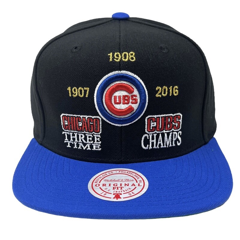 Chicago Cubs Men’s MLB Champ Is Here Mitchell & Ness Snapback Hat