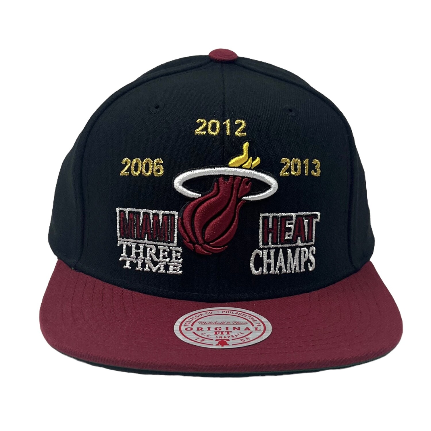 Miami Heat Men’s NBA Champ Is Here Mitchell & Ness Snapback Hat