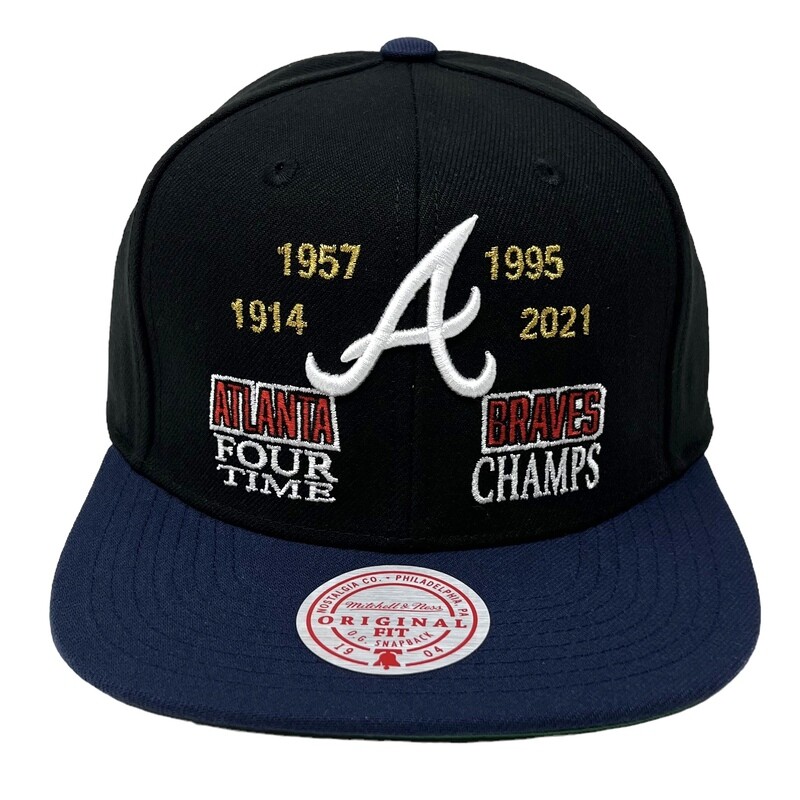 Atlanta Braves Men’s MLB Champ Is Here Mitchell & Ness Snapback Hat