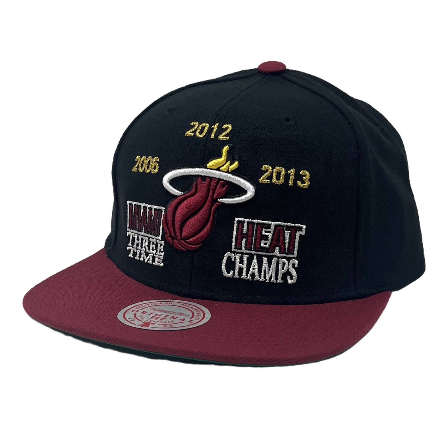 Miami Heat Men’s NBA Champ Is Here Mitchell & Ness Snapback Hat Miami Heat Men’s NBA Champ Is Here Mitchell & Ness Snapback Hat