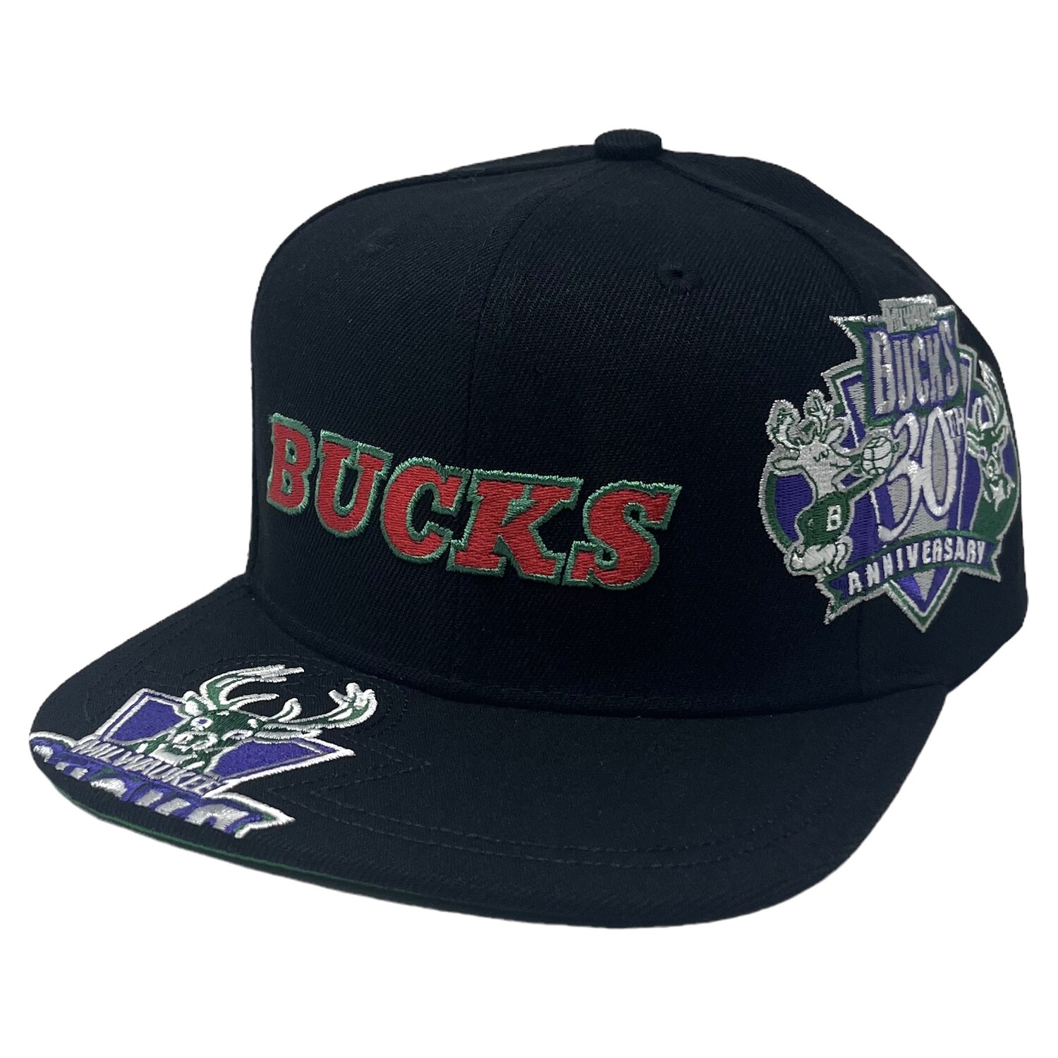 Milwaukee Bucks Men’s NBA Landed Mitchell & Ness Snapback Hat