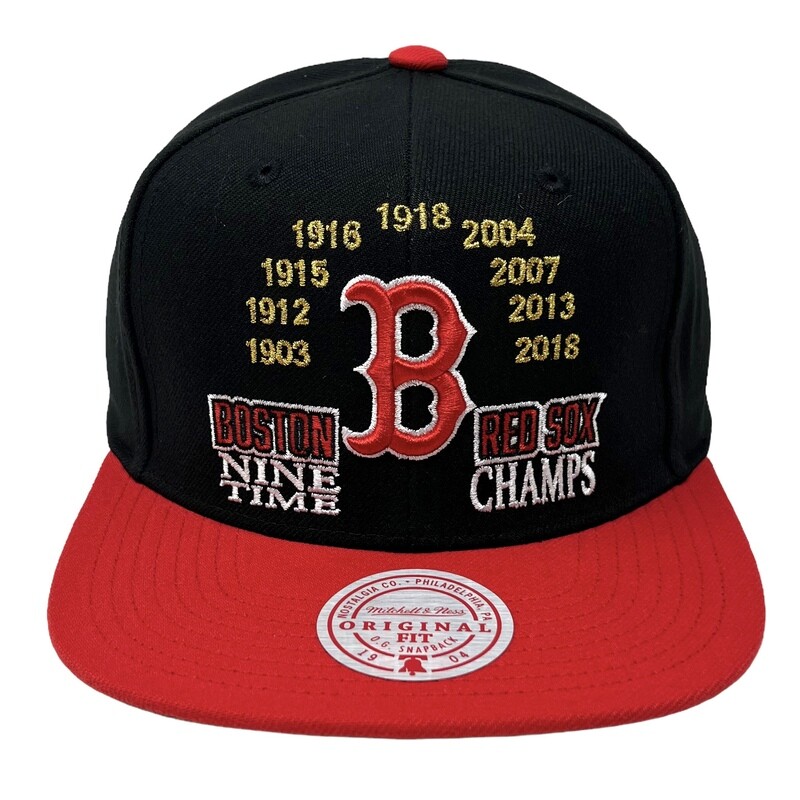 Boston Red Sox Men’s MLB Champ Is Here Mitchell & Ness Snapback Hat