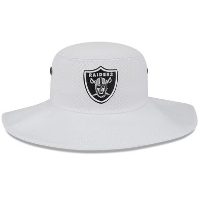 Las Vegas Raiders Men’s New Era White 2023 NFL Training Camp Panama Bucket Hat