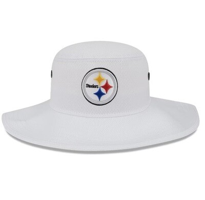 Pittsburgh Steelers Men’s New Era White 2023 NFL Training Camp Panama Bucket Hat