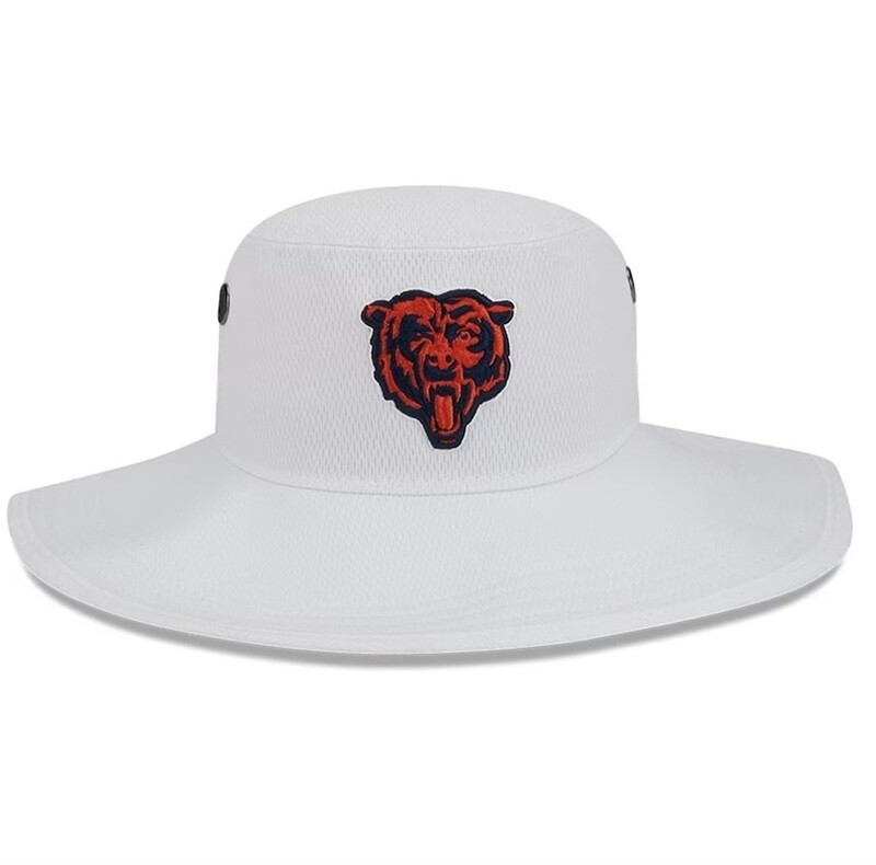 Chicago Bears Men’s New Era White 2023 NFL Training Camp Panama Bucket Hat