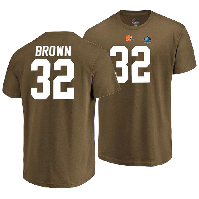 Cleveland Browns Jim Brown Men’s Hall of Fame T-Shirt