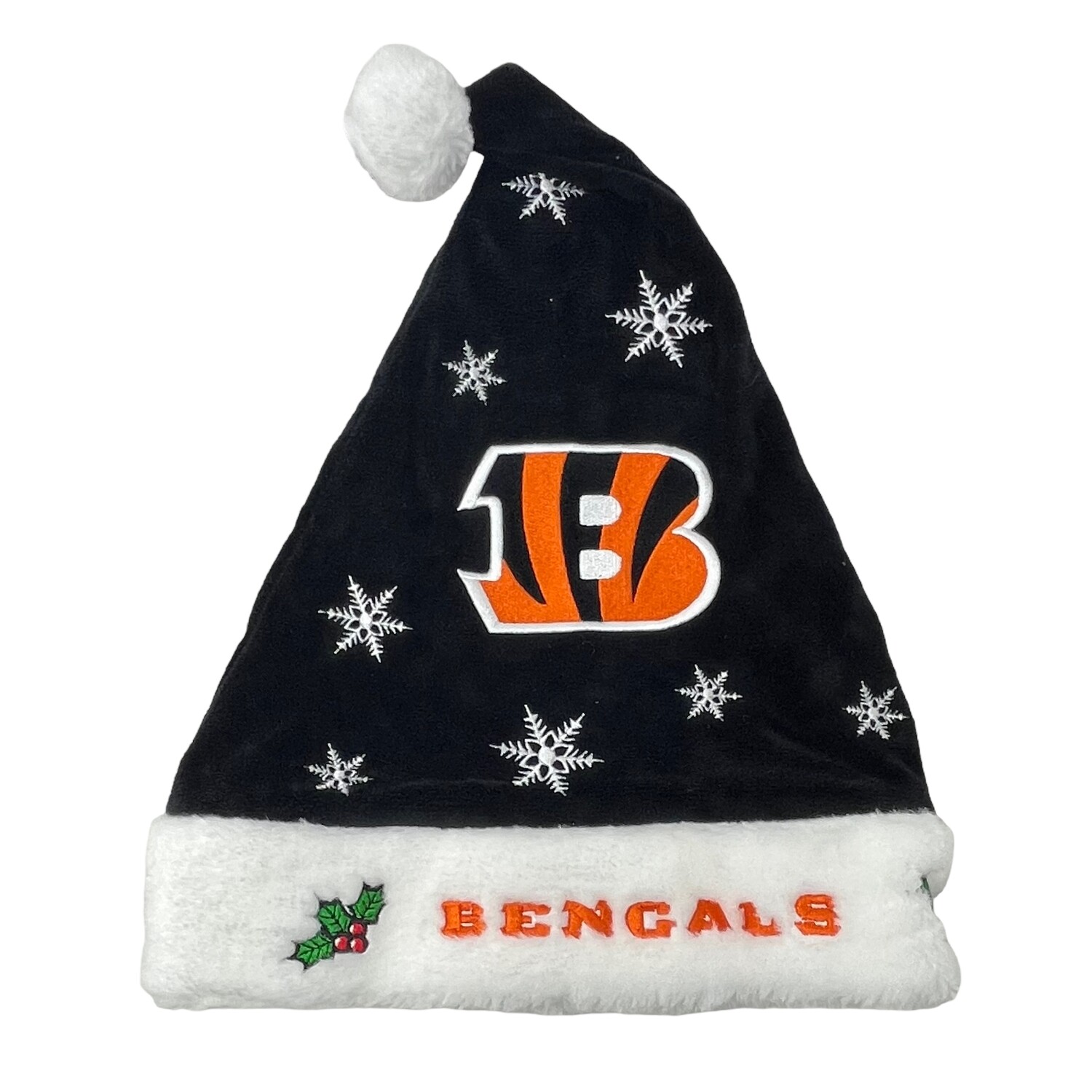 Cincinnati Bengals Snowflake Santa Hat