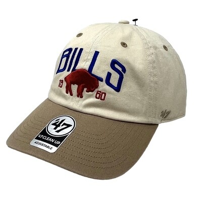 Buffalo Bills Men’s Legacy Natural 47 Brand Clean Up Adjustable Hat