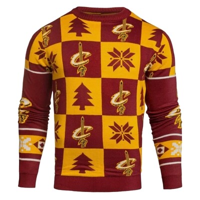 Cleveland Cavaliers Men’s Ugly Christmas Patch Sweater