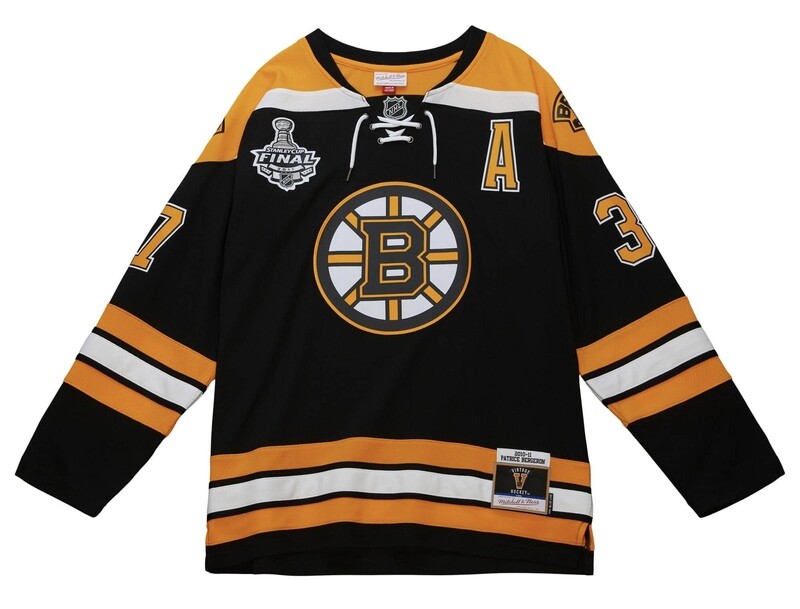 Boston Bruins Patrice Bergeron 2010-11 Men’s Black Mitchell & Ness Blue Line Player Jersey