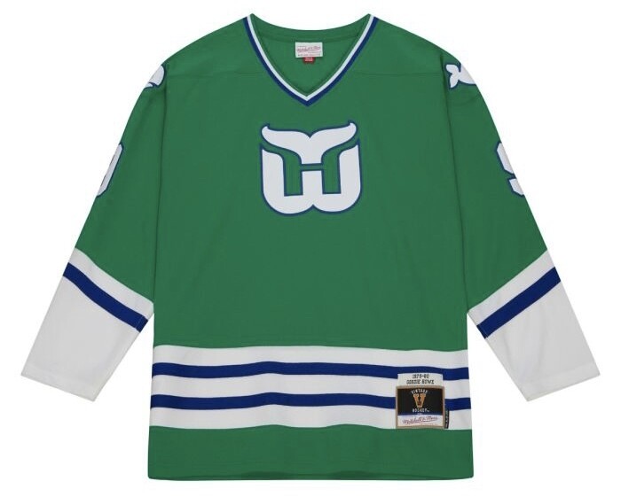 Hartford Whalers Gordie Howe 1979-80 Men’s Mitchell & Ness Blue Line Player Jersey