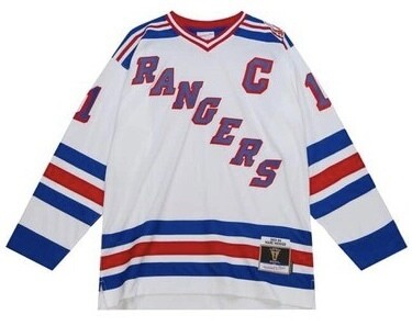 New York Rangers Mark Messier 1993-94 Men’s White Mitchell & Ness Blue Line Player Jersey