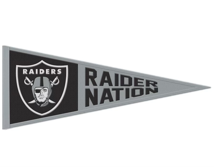 Las Vegas Raiders 13” x 32” Wool Pennant