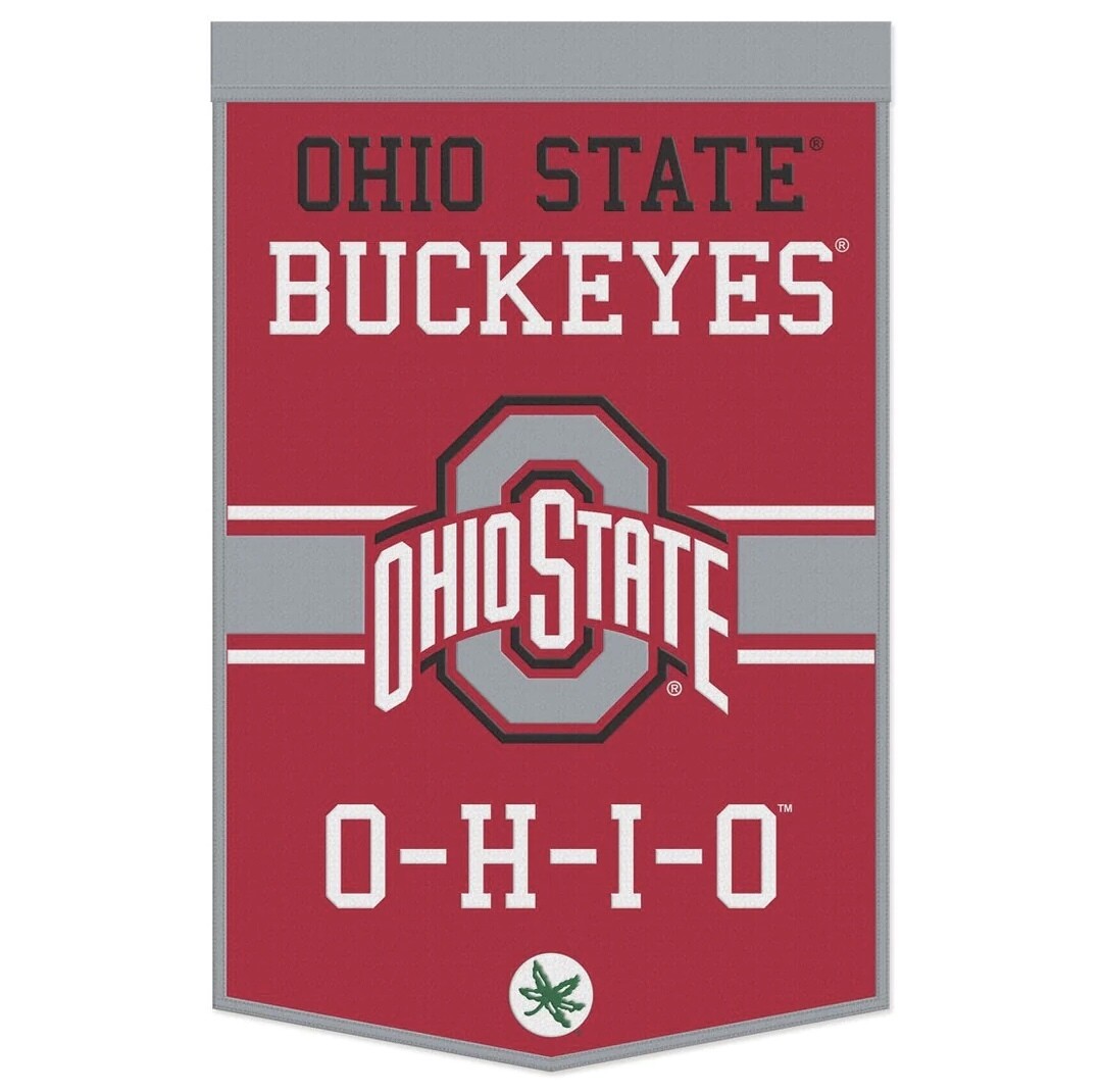 Ohio State Buckeyes O-H-I-O 24 x 38 Wool Banner