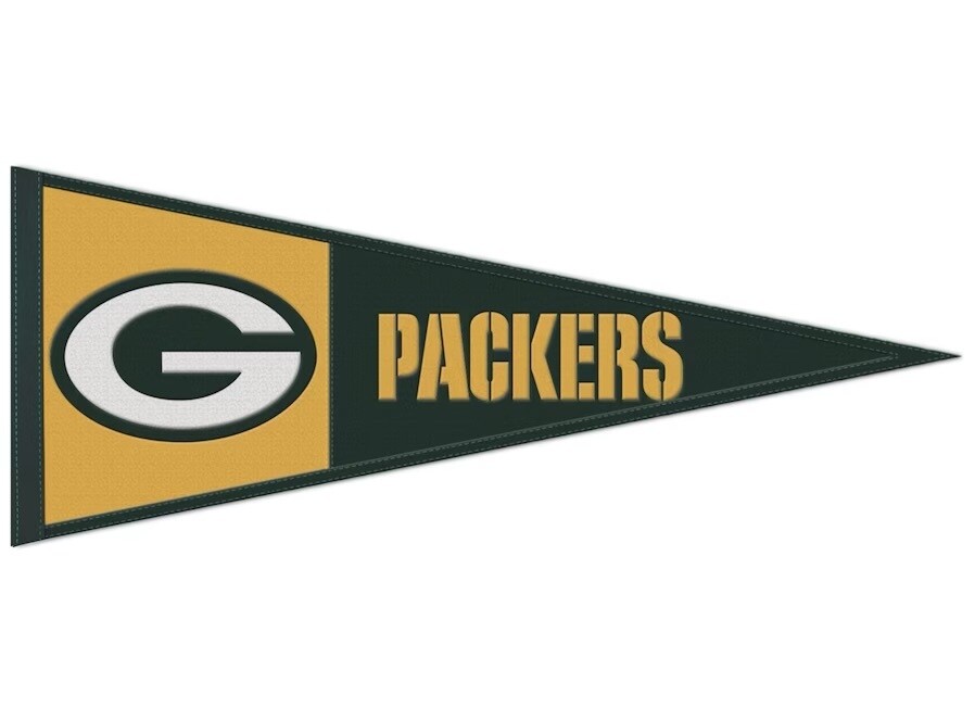 Green Bay Packers 13” x 32” Wool Pennant