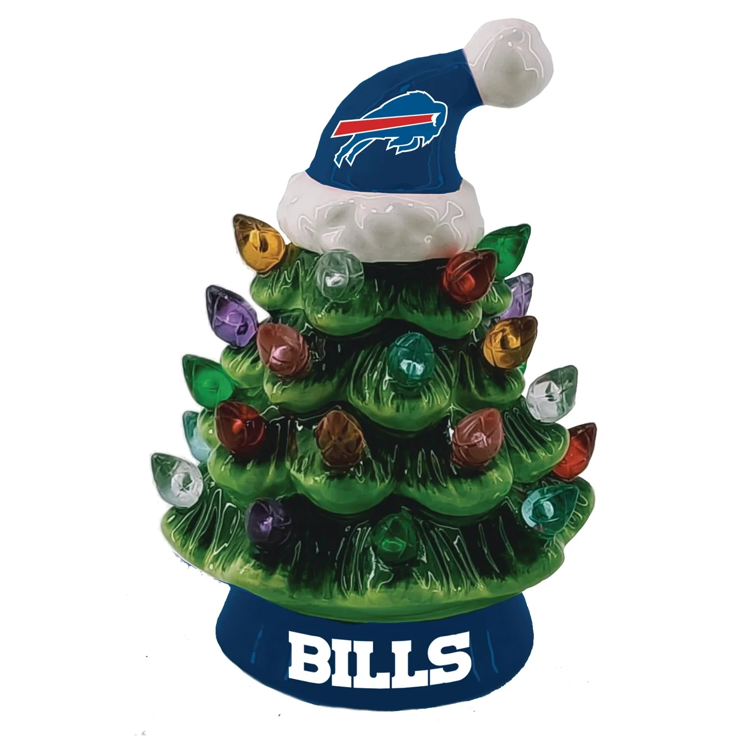 Buffalo Bills 4" Ceramic LED Christmas Tree