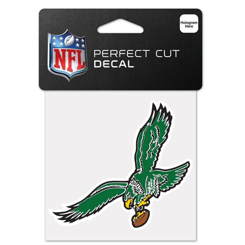 Philadelphia Eagles Retro 4" x 4" Perfect Cut Color Decal