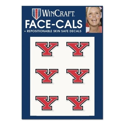 Youngstown State Penguins Face-Cals Temporary Tattoos