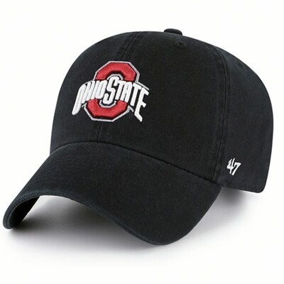 Ohio State Buckeyes Men’s Black 47 Brand Clean Up Adjustable Hat