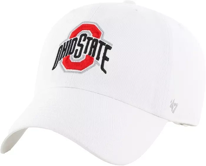 Ohio State Buckeyes Men’s White 47 Brand Clean Up Adjustable Hat