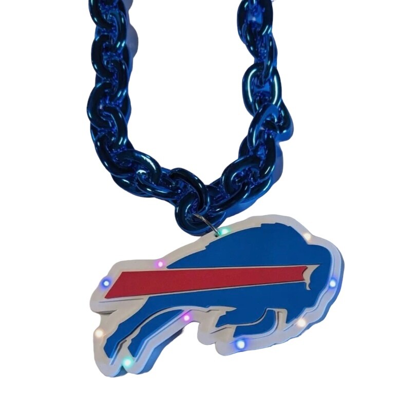 Buffalo Bills 10” Fan Chain 3D Light Up Foam Magnet Necklace