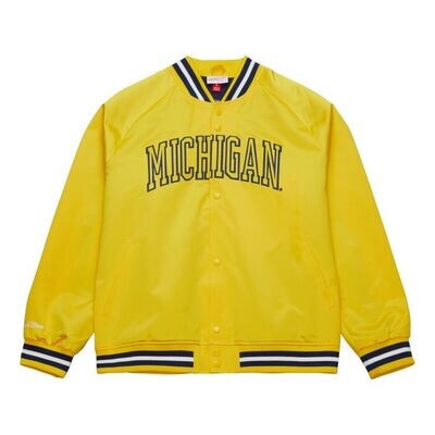 Michigan Wolverines Men’s Mitchell & Ness Lightweight Satin Jacket
