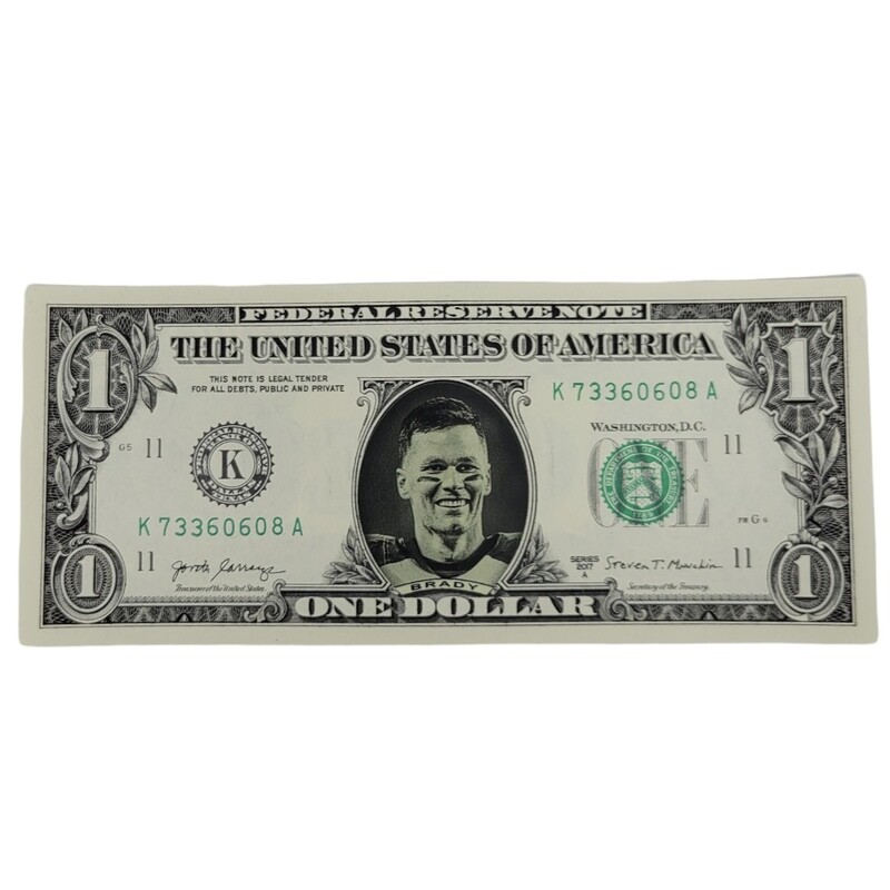 Tom Brady Famous Face Dollar Bill