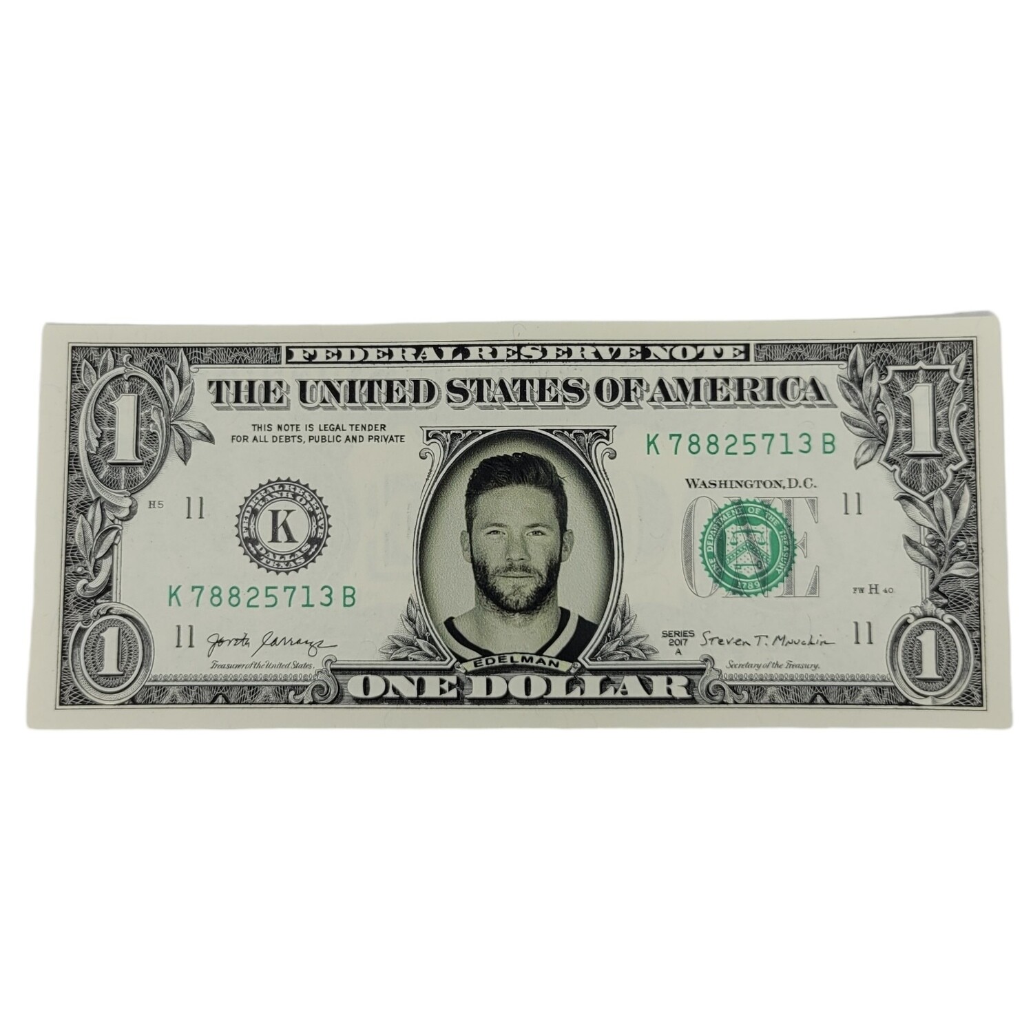 Julian Edelman Famous Face Dollar Bill