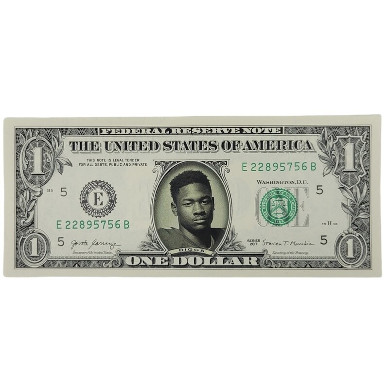 Stefon Diggs Famous Face Dollar Bill