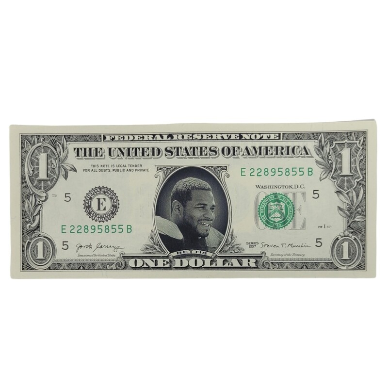 Jerome Bettis "The Bus" Famous Face Dollar Bill
