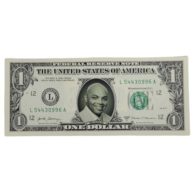 Charles Barkley "Sir Charles" Famous Face Dollar Bill