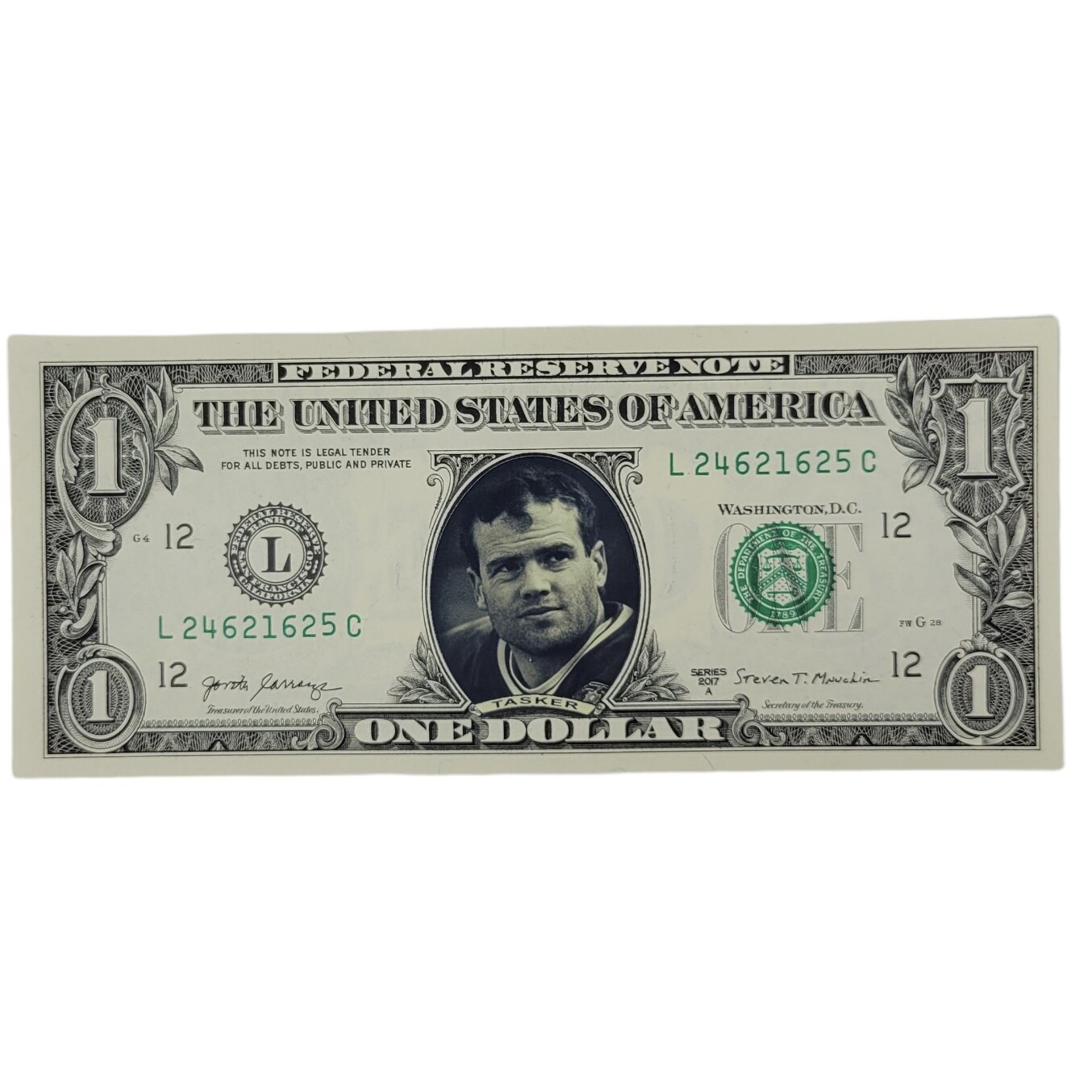 Steve Tasker Famous Face Dollar Bill