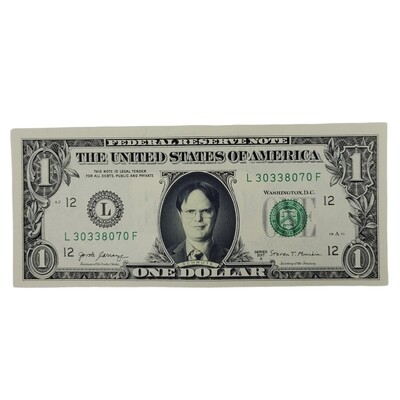 Dwight Schrute Famous Face Dollar Bill