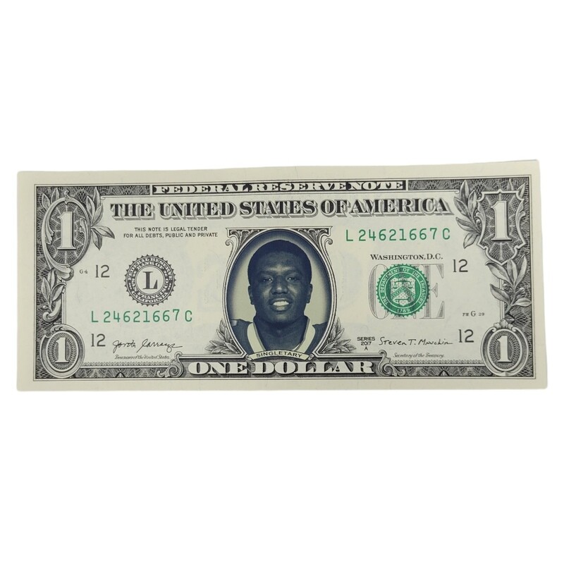 Devin Singletary Famous Face Dollar Bill