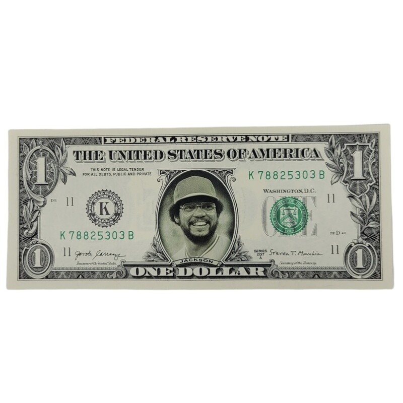 Reggie Jackson Famous Face Dollar Bill