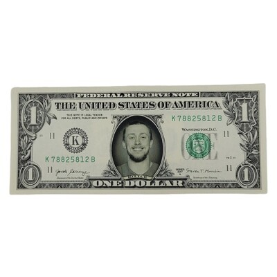 George Kittle Famous Face Dollar Bill
