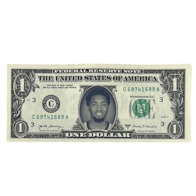 Donovan Mitchell Famous Face Dollar Bill