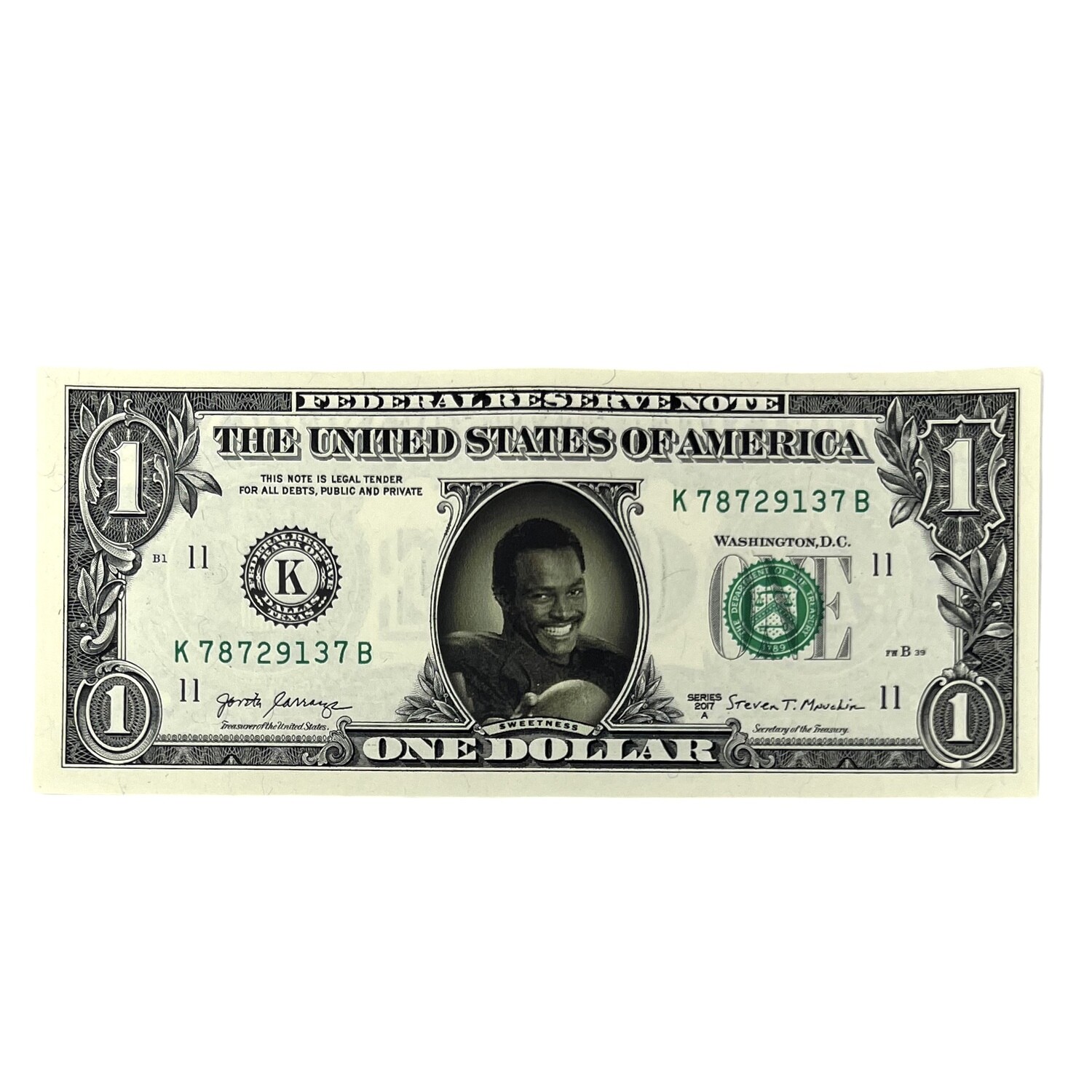 Walter Payton "Sweetness" Famous Face Dollar Bill