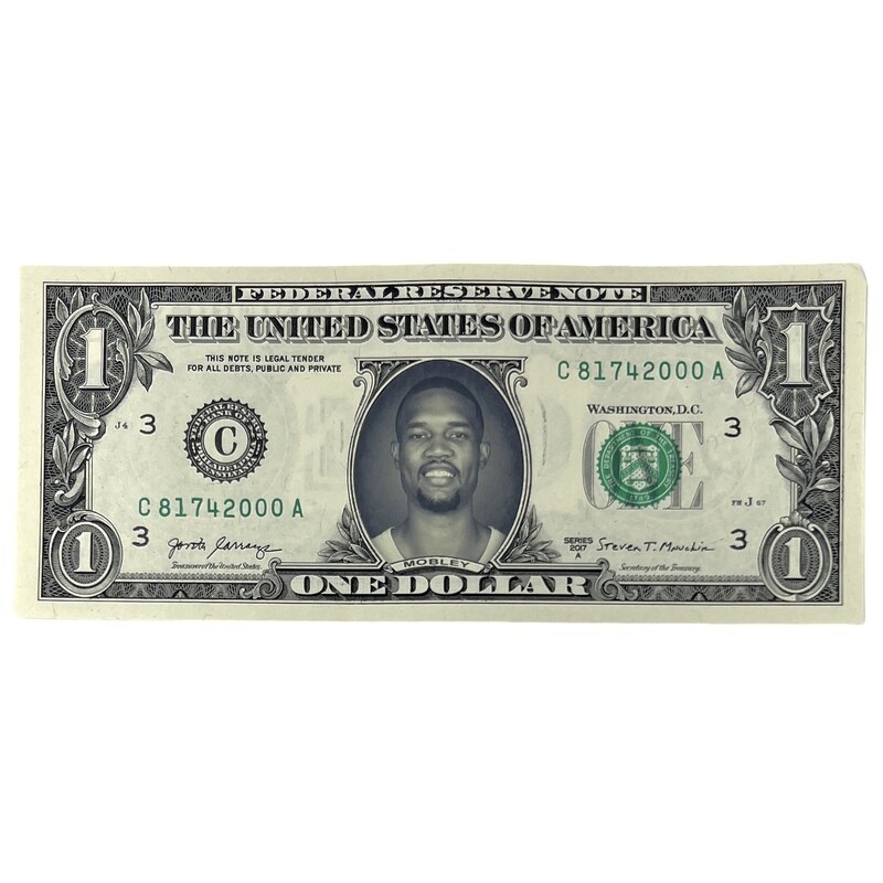 Evan Mobley Famous Face Dollar Bill