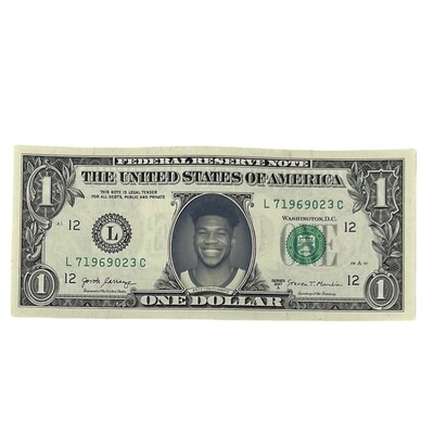 Giannis Antetokounmpo Famous Face Dollar Bill