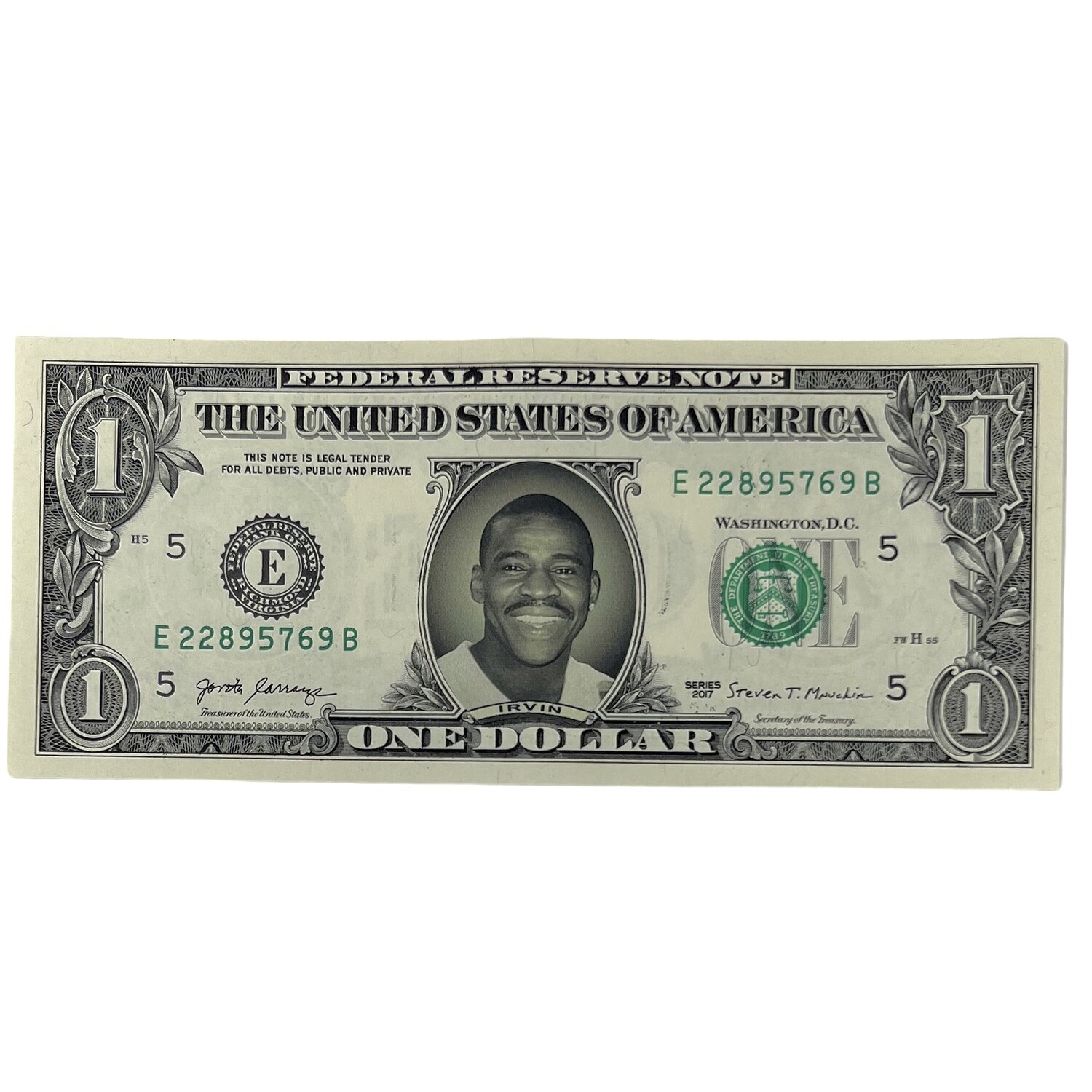 Michael Irvin Famous Face Dollar Bill