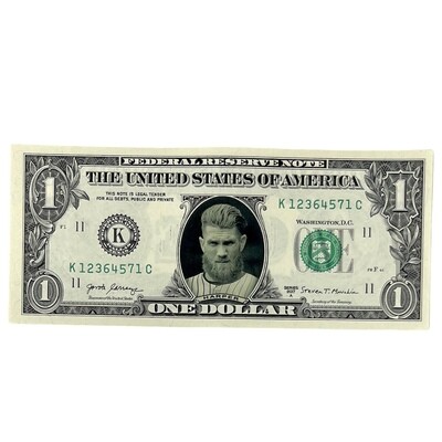 Bryce Harper Famous Face Dollar Bill Bryce Harper Famous Face Dollar Bill