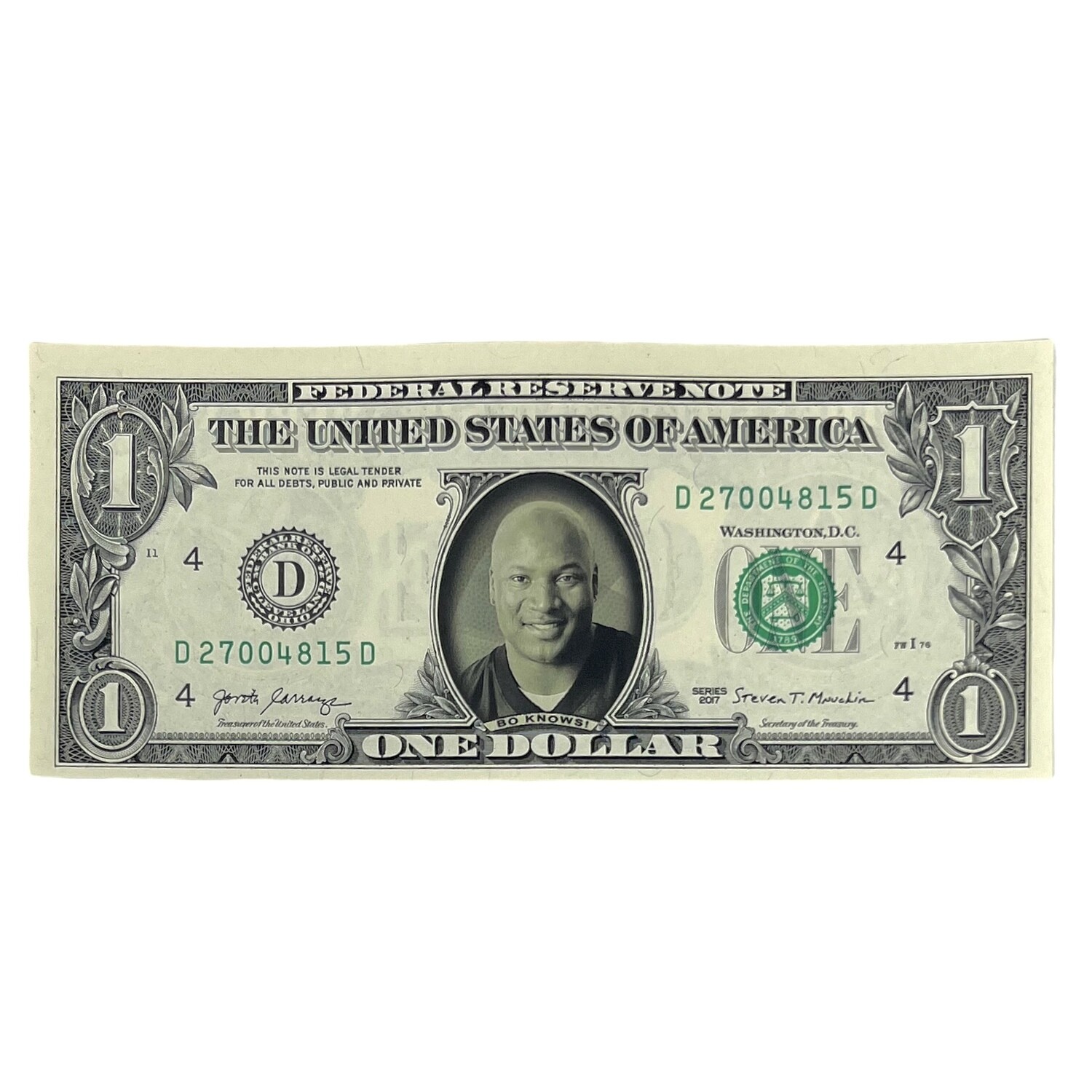 Bo Jackson Famous Face Dollar Bill