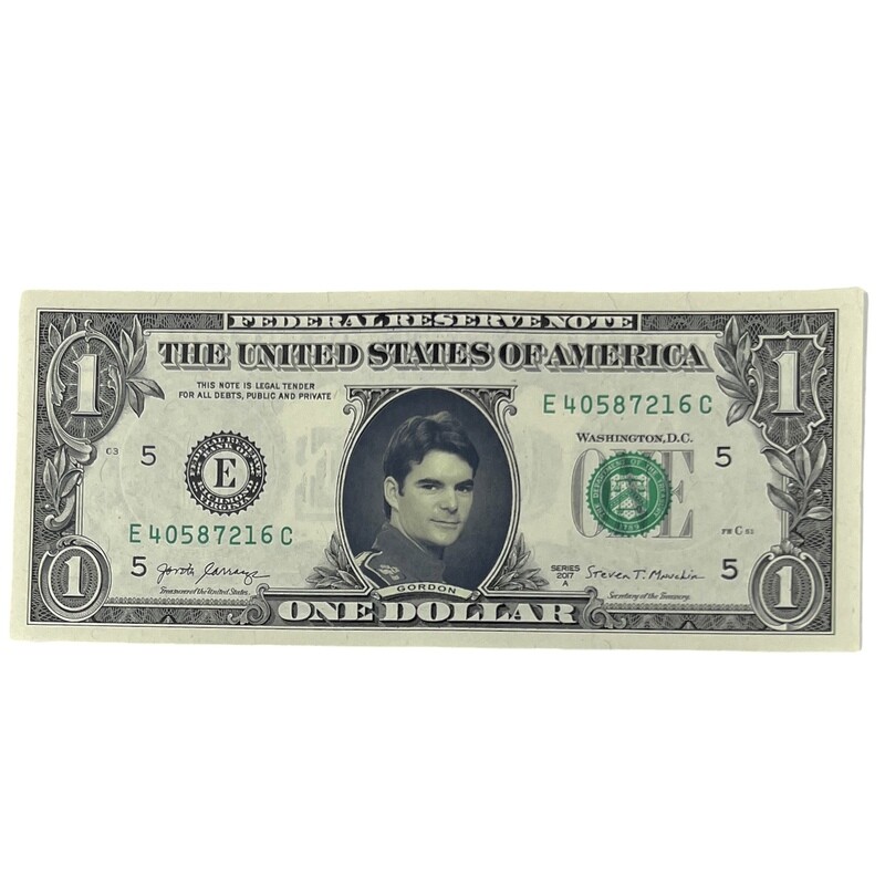 Jeff Gordon Famous Face Dollar Bill