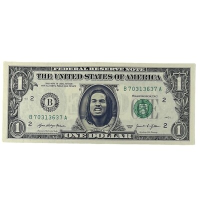 Jaylen Waddle Famous Face Dollar Bill