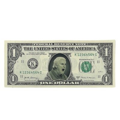 Bob Knight Famous Face Dollar Bill