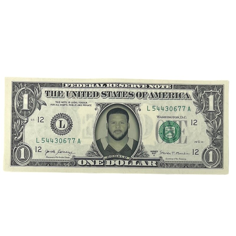 Aaron Donald Famous Face Dollar Bill