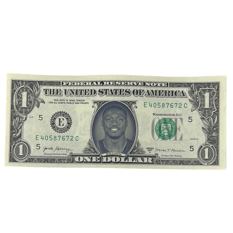 AJ Brown Famous Face Dollar Bill