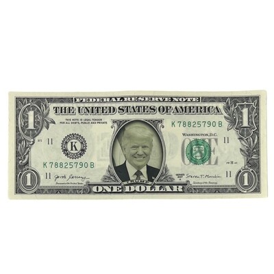 Donald Trump Famous Face Dollar Bill