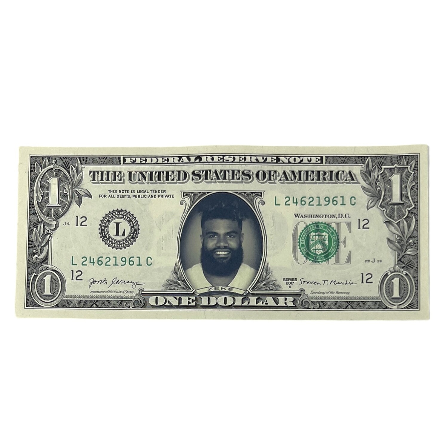 Ezekiel Elliott "Zeke" Famous Face Dollar Bill